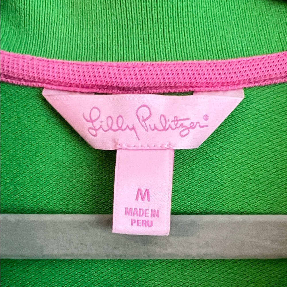 Lilly Pulitzer Vibrant Green Women’s Polo Size Medium - Picture 2 of 8
